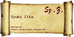 Szuhi Zita névjegykártya