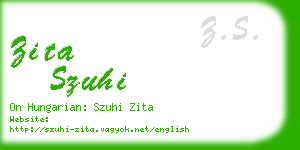 zita szuhi business card